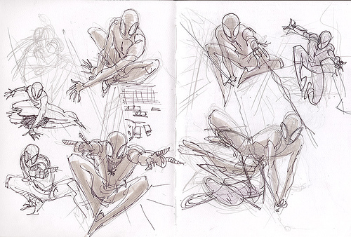 Boceto de Ultimate Spider-Man por Stuart Immonen y comentarios del autor -  Zona Negativa