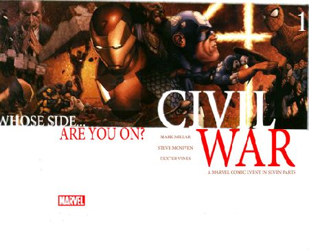 Anuncio de Civil War/Steve McNiven
