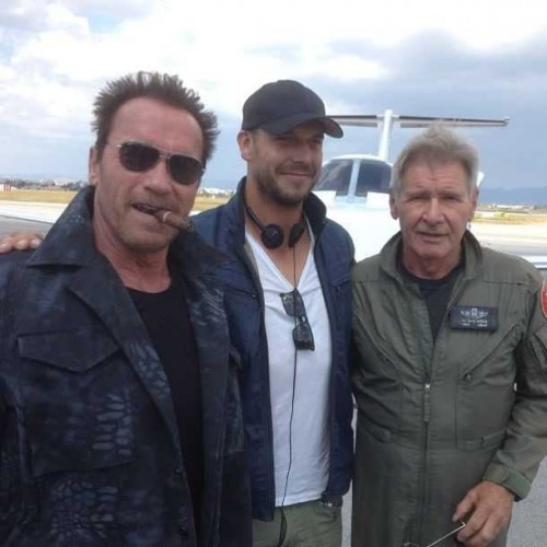 Arnold Schwarzenegger y Harrison Ford. Cuánto cine en una sola imagen.