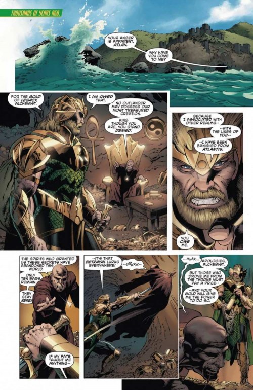 Primera página del Aquaman and the Others #1, obra de Lan Medina