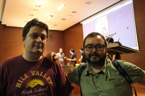 Manuel Bartual y Albert Monteys tras la presentación de Orgullo y Satisfacción