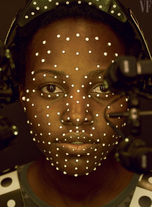 Lupita Nyong'o, durante el proceso de mo-cap