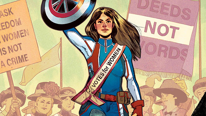 Captain Carter Women's History Month variant cover Boletín Marvel