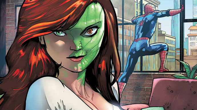 Amazing Spider-Man Skrull variant cover Boletín Marvel