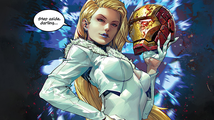 Invincible Iron Man Emma Frost Boletín Marvel