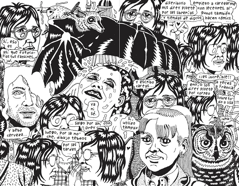 Páginas de El rio de Julie Doucet