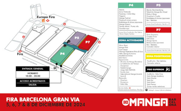 Mapa fira Manga Barcelona